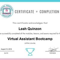 VA Bootcamp Certificate