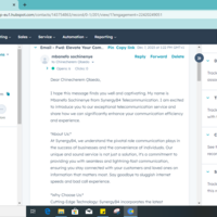 Sales speech to one the contact 