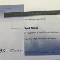 In Recognition of Theft investigation