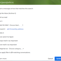 Email setting Filter