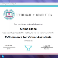 Certificate  Commerce Virtual Assistant