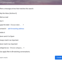 Automated filter in gmail