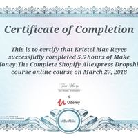 shopify dropshipping course certificate