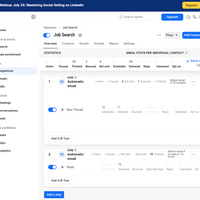 Email sequence for automatic emailing to leads