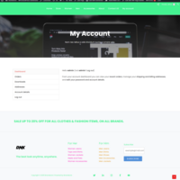 Product Marketing Website My Account