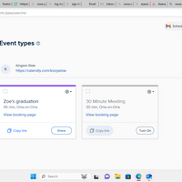 Scheduled appointments via Calendly 