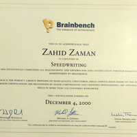 Certificate in Speedwriting