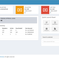 This is the home page of a Micro Loan Manage ERP i created