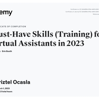 Udemy VA Training Certificate