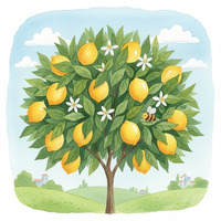 Watercolor book illustration 