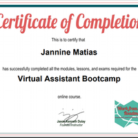 Virtual Assistant Bootcamp Certificat