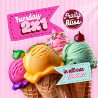 Instagram post for Ice Cream Shop