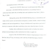 CoE, recommendation letter