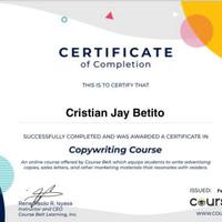 Copywriting course cert