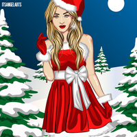 Vector Art of Santa Girl