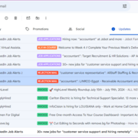 Labeled and created folder in my client's inbox 