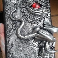 Dragon Diary Cover. Polymer Clay. Acrylic hand painted