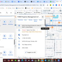 property managers in Florida using Google map.
