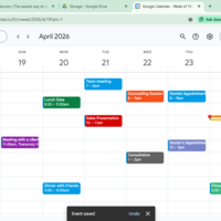 scheduled appointments on Google calendar