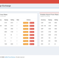 Forex bureau exchange rate management page