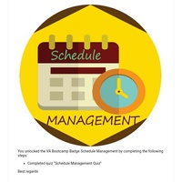 Schedule Management badge
