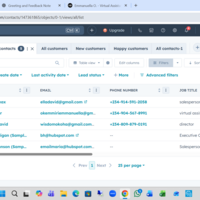 HUBSPOT:CREATION OF CONTACT