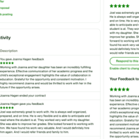 Positive review from tutoring client