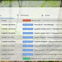 Neatly organized inbox 