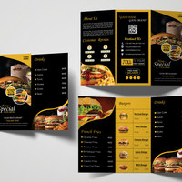 restaurant trifold brochure