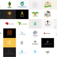 Original logos for various clients 