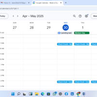 Calendar reminder to check emails atleast twice daily