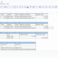 Travel Itinerary