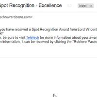 Excellence Award - KPI Top Performer Email