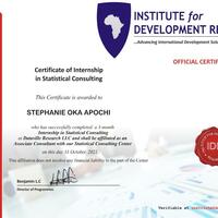 Statistics Certificate