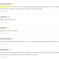 Client's Review of Past work