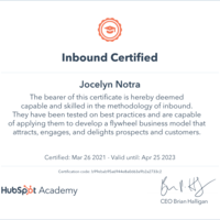 Hubspot Inbound Certificate