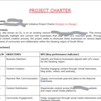 PROJECT CHARTER 