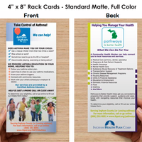 Rack Cards for the Ingham Health Plan Organization (MI)