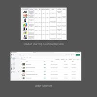 Comparison table of products, order fulfillment tasks.