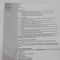 Sample work- Job Description