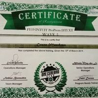 Quickbooks Pro and Premier Certificate