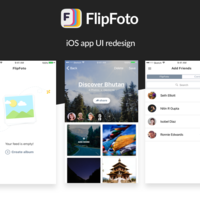 Redesign screens of Flipfoto's iOS app