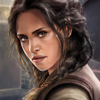 Bix Caleen illustration for Star Wars Trading Card Game