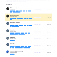 homepage of joblisting project