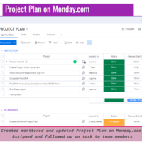 Project Plan on Monday.com