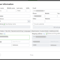 Customer Info QB