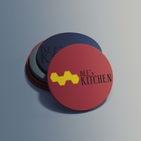 logo on coaster. mockup