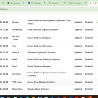 JOB APPLICATION RECORD