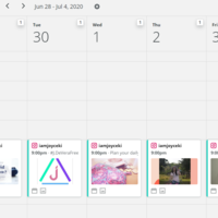 Scheduled Content in Hootsuite for  Instagram