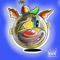 Goofy cartoon face for a webtoon